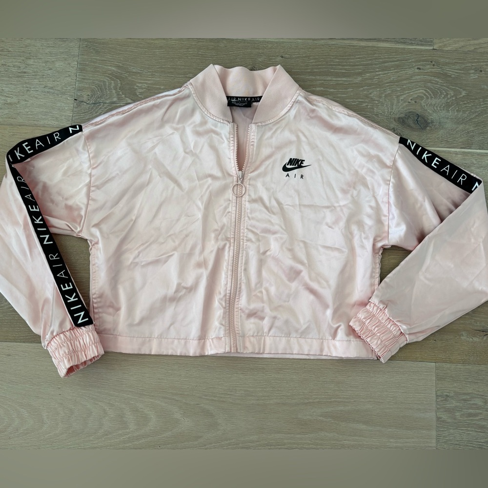 Nike Satin Cropped Bomber Jacket